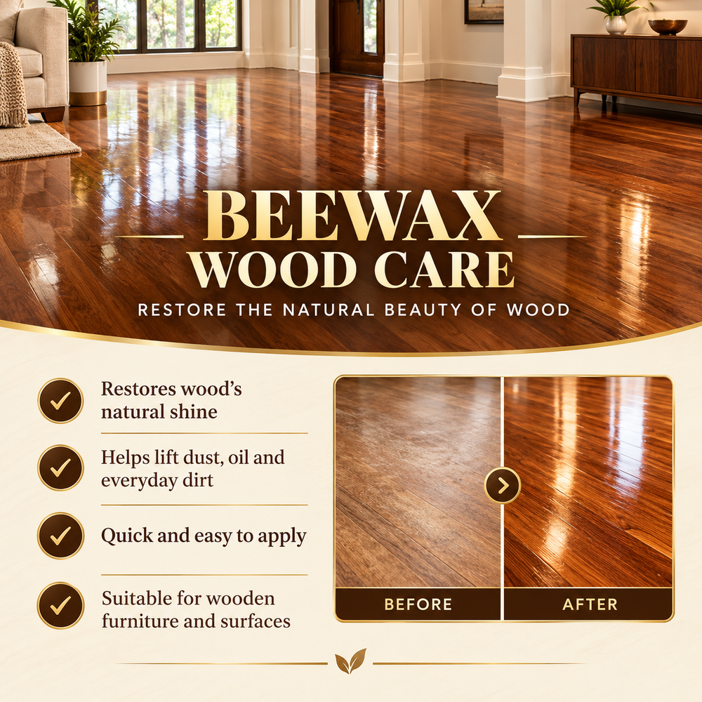 New Beeswax Spray Furniture Polish, Wood Cleaner, Wood Floor Polish PACK OF 2