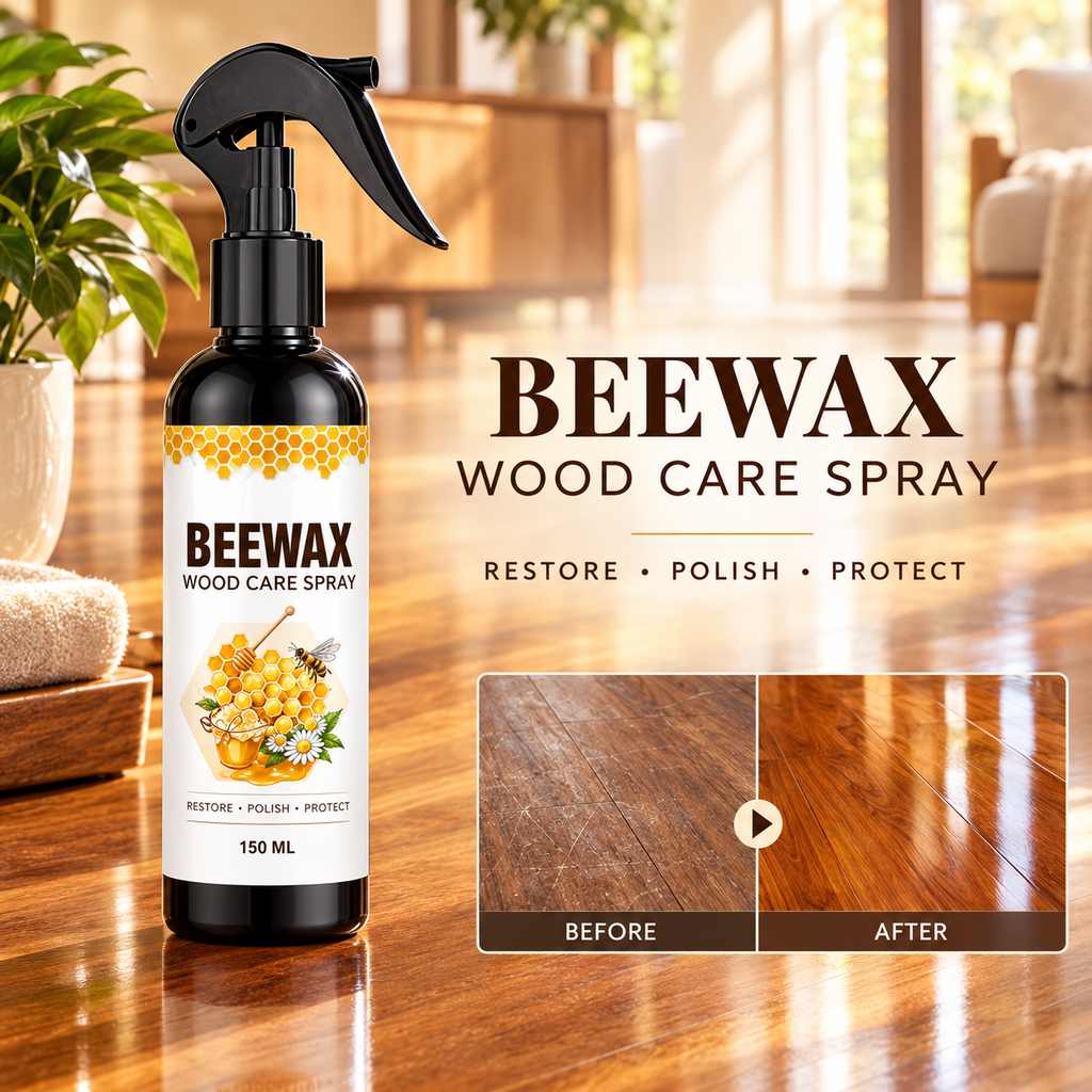 New Beeswax Spray Furniture Polish, Wood Cleaner, Wood Floor Polish PACK OF 2